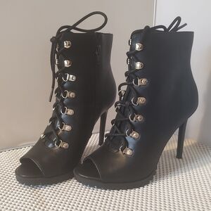 I.N.C. Open Toe Booties Women's Size 5.5M Black